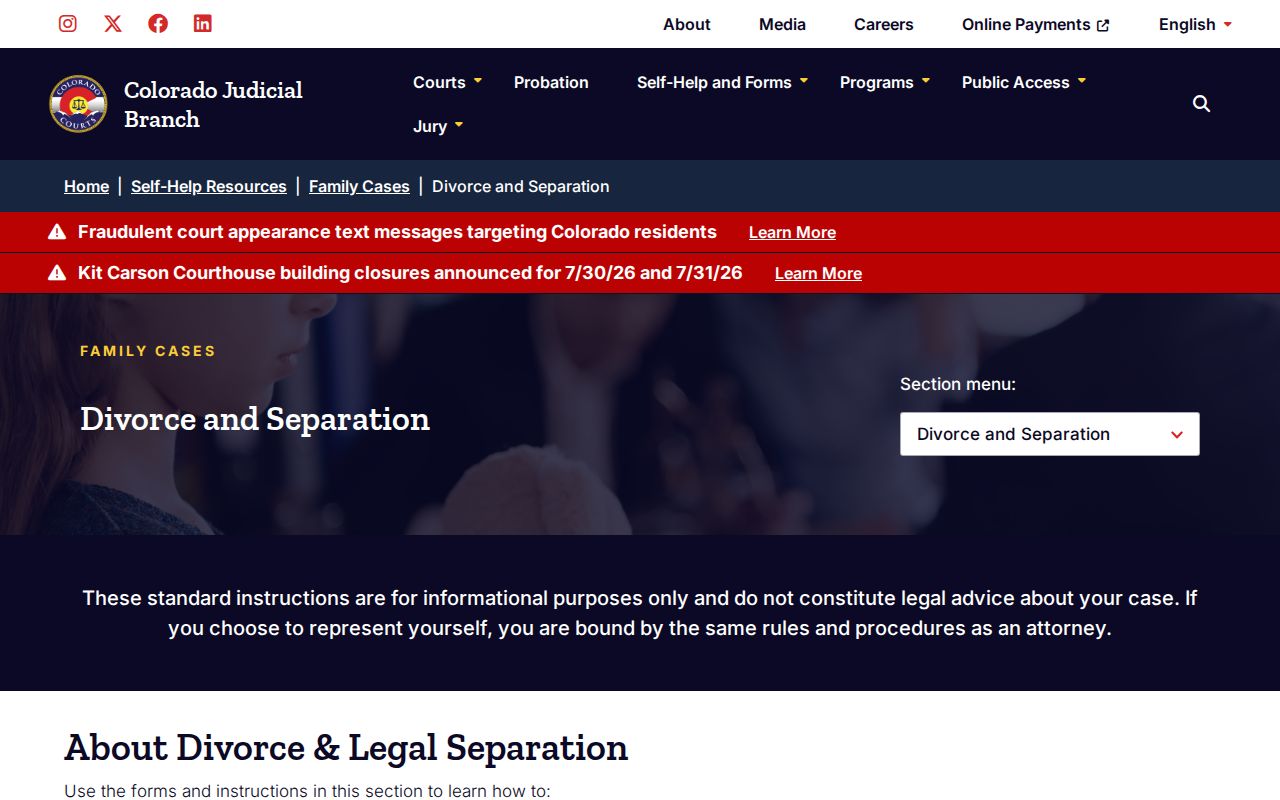 Hinsdale County court records divorce and legal separation resource