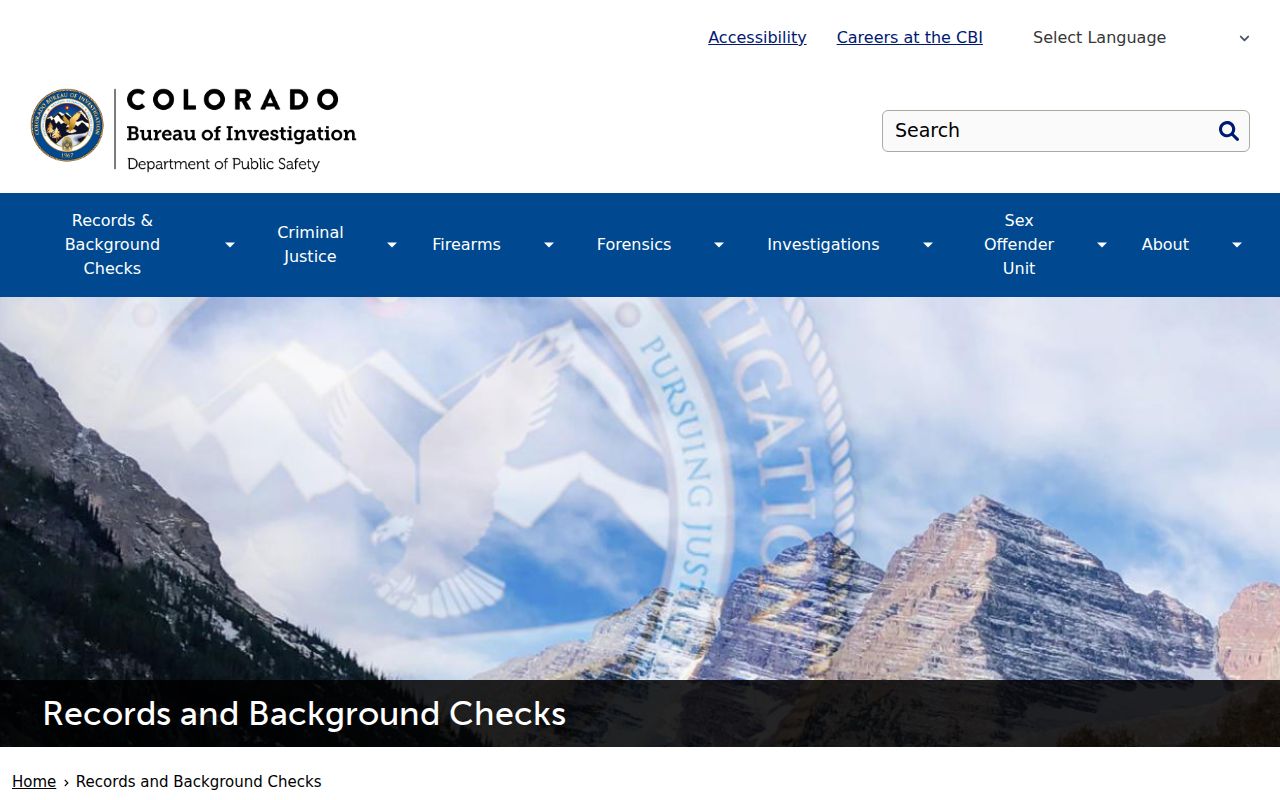 Hinsdale County criminal court records CBI records and background checks page