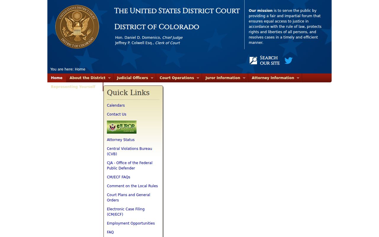 Hinsdale County District Court records and U.S. District Court for Colorado homepage
