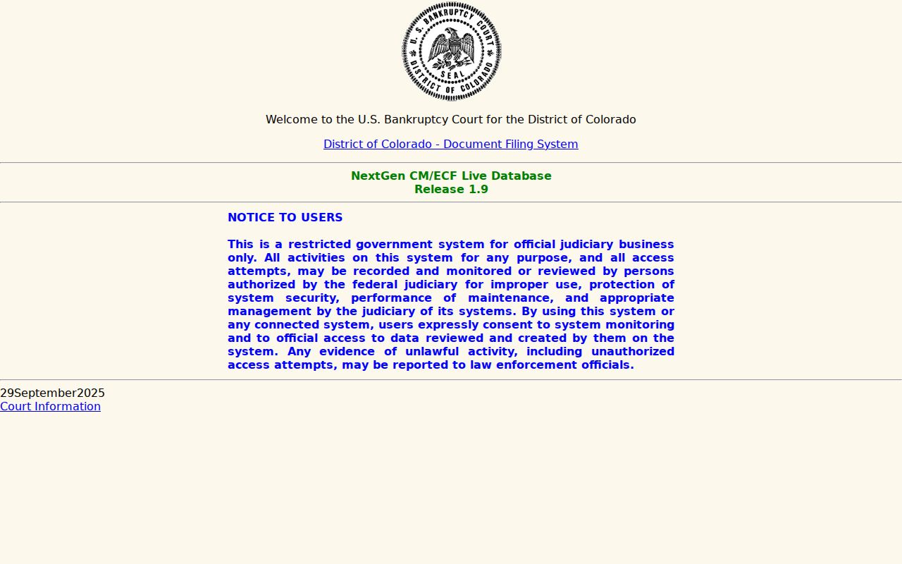Hinsdale County probate records and Colorado Bankruptcy CM ECF access
